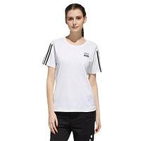 adidas NEO W SW TSHIRT 1 女子运动T恤 DW8238 白/黑 XL