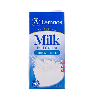 Lemnos 兰诺斯 全脂纯牛奶 1L*6盒