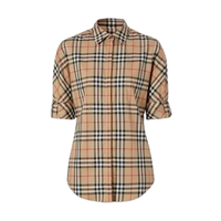 BURBERRY 博柏利 Vintage系列 女士短袖衬衫 80184751 典藏米色 02