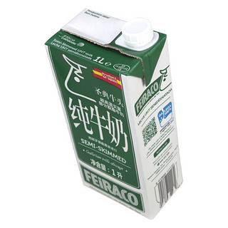 FEIRACO 圣典牛头 超高温灭菌部分脱脂牛奶 1L*6盒