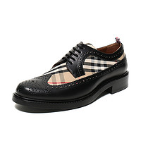 BURBERRY 博柏利 Vintage系列 男士德比鞋 80162581 黑色/典藏米色 40.5