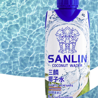 100%椰子水富含天然电解质泰国进口NFC椰青果汁330ml*12瓶