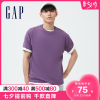 Gap 盖璞 男装纯棉休闲短袖T恤735900夏季2021新款宽松上衣