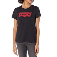 Levi's 李维斯 女士圆领短袖T恤 29526-0102 Core Housemark Black XL