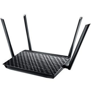 ASUS 华硕 RT-AC1200 纯净版 双频1200M  家用千兆无线路由器 Wi-Fi 5 单个装 黑色