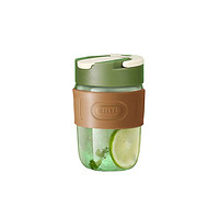 PLUS会员：RELEA 物生物 玻璃杯 360ML 抹茶绿
