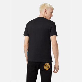 VERSACE/范思哲男士美杜莎刺绣Logo T恤A87372-A228806（2XL、A1001）