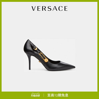 VERSACE/范思哲安全别针真皮女士高跟鞋DST477M-DVT2P（37、D41OH）