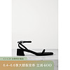 The Row 女皮革边饰天鹅绒凉鞋NAP/NET-A-PORTER（37、黑色）