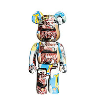 ARTMORN 墨斗鱼艺术 bearbrick涂鸦艺术家 巴斯奎特款 1000% PVC材质 积木熊摆件 34x25x70cm