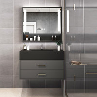 MEJUE 名爵 Z-06200B080MYH 轻奢浴室柜组合 暮月灰 80cm
