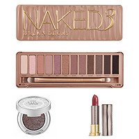 Urban Decay 衰败城市 Naked系列经典玩色全妆套装 (NAKED系列十二色眼影盘#NAKED3 15.6g+#SOLSTICE瑰丽魅影1.5g+口红#RAVENSWOOD干枯玫瑰3.4g)