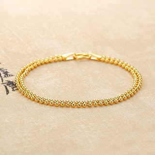 CHJ JEWELLERY 潮宏基 SCG30002881 相倾双层足金手链 17cm 8.5g