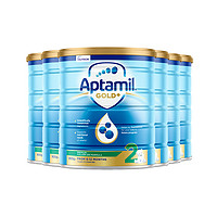 Aptamil 爱他美 金装 婴幼儿配方奶粉 2段 900g*6罐
