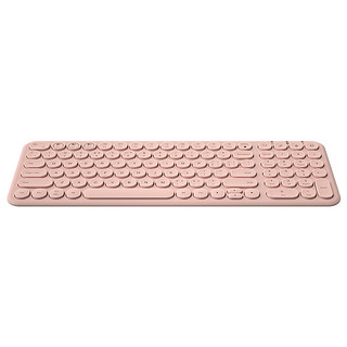 B.O.W 航世 HB098S-2 蓝牙无线薄膜键盘 粉色 无光