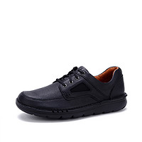 Clarks 其乐 Unnature Time 男士休闲皮鞋 261279428 黑色 41