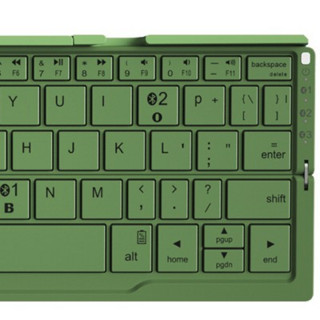 B.O.W 航世 HB199 蓝牙无线薄膜键盘 复古绿 无光