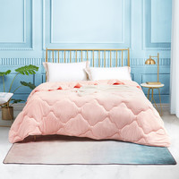  罗莱生活 LUOLAI 家纺 云柔 抗菌纤维四季被 粉色 200*230cm