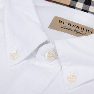 BURBERRY 博柏利 男士长袖衬衫 80030881 白色格纹 XS