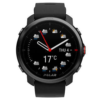 POLAR 博能 GIRT X 智能手表 47mm 黑色 不锈钢表壳 黑色硅胶表带（GPS、心率、运动）