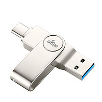 aigo 爱国者 精耀系列 U356 USB 3.1 手机U盘 银色 64GB Type-C/USB双口