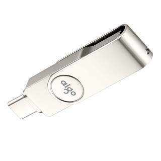 aigo 爱国者 精耀系列 U356 USB 3.1 手机U盘 银色 64GB Type-C/USB双口