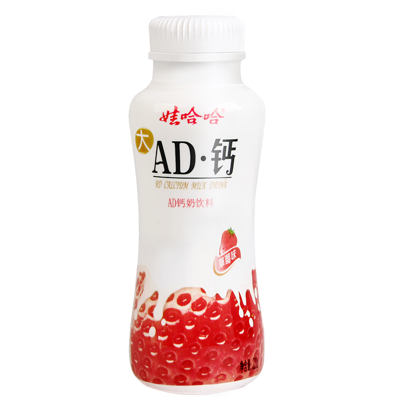 wahaha 娃哈哈 ad钙奶饮料 草莓味 220g*24瓶