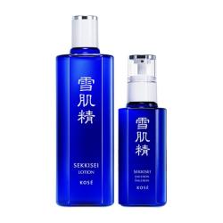 SEKKISEI 雪肌精 、PLUS：SEKKISEI 雪肌精 经典清润型雪子水乳礼盒（化妆水360ml+乳液140ml+化妆棉+洁面20ml*5+化妆包）