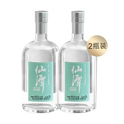 仙潭 散酒 60度 清香型白酒 1.5L*2瓶