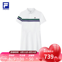 FILA 斐乐 ATHLETICS 斐乐女子连衣裙 2021年秋季新款时尚运动网球裙 玉石白-WT 170/88A/L