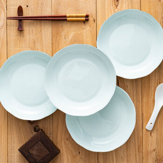 應州東進 京东：中式青瓷陶瓷碗盘碟套装    4个装7英寸盘子
