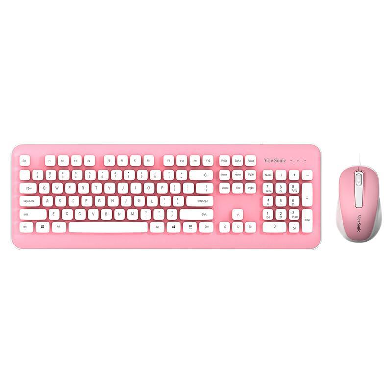 ViewSonic 优派 CU3253 有线键鼠套装 粉色