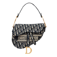 Dior 迪奥 Oblique 女士马鞍包 M0446CRIW_M928 蓝色 小号