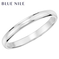 Blue Nile经典结婚戒指2毫米宽白金铂金男女对戒正品情侣简约婚戒