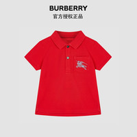 BURBERRY 博柏利 80078251 6M 男童亮红色徽标Polo衫