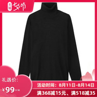 無印良品 MUJI 無印良品 男式 减轻颈部刺痛感 天竺 高领毛衣