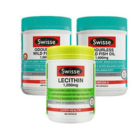  Swisse   深海鱼油 400粒 2瓶装 + 卵磷脂 300粒  