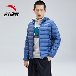 ANTA安踏羽绒服男士2021新款官方旗舰店短款轻薄跑步运动棉羽连帽外套