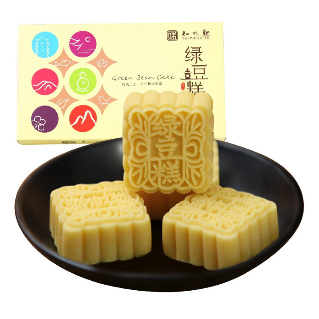 老式手工绿豆糕,细腻绵软,怀旧经典糕点