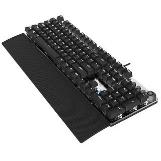 AULA 狼蛛 F2088 普通版 104键 有线机械键盘 黑色 国产青轴 单光