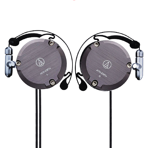 audio-technica 铁三角 em7x 压耳式挂耳式动圈有线耳机 灰色 3.5mm