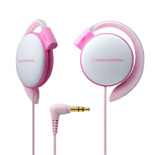 audio-technica 铁三角 ATH-EQ500 压耳式挂耳式动圈有线耳机 浅粉色 3.5mm