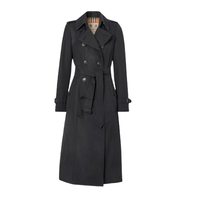 BURBERRY 博柏利 Heritage系列 Trench 女士长款风衣 切尔西版型 40733791 午夜色 06