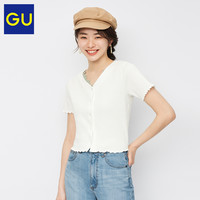 GU 极优 332160 女士罗纹短款开衫