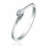 CHOW TAI FOOK 周大福 Y时代系列 U149967 女士小小心意18K白金钻石戒指