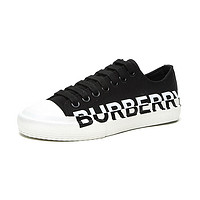 BURBERRY 博柏利 女士低帮板鞋 80157951 黑色/白色 35.5