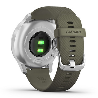 GARMIN 佳明 Move Style 运动手表+硅胶表带 银色/墨绿色 42mm