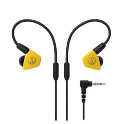 audio-technica 铁三角 ATH-LS50iS 入耳式挂耳式动圈有线耳机 黄色 3.5mm