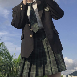 PEACH&PLUM 桃子梅了 苦茶 JK制服 女士格裙