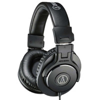 audio-technica 铁三角  ATH-M30X 头戴式监听耳机（耳罩）黑色